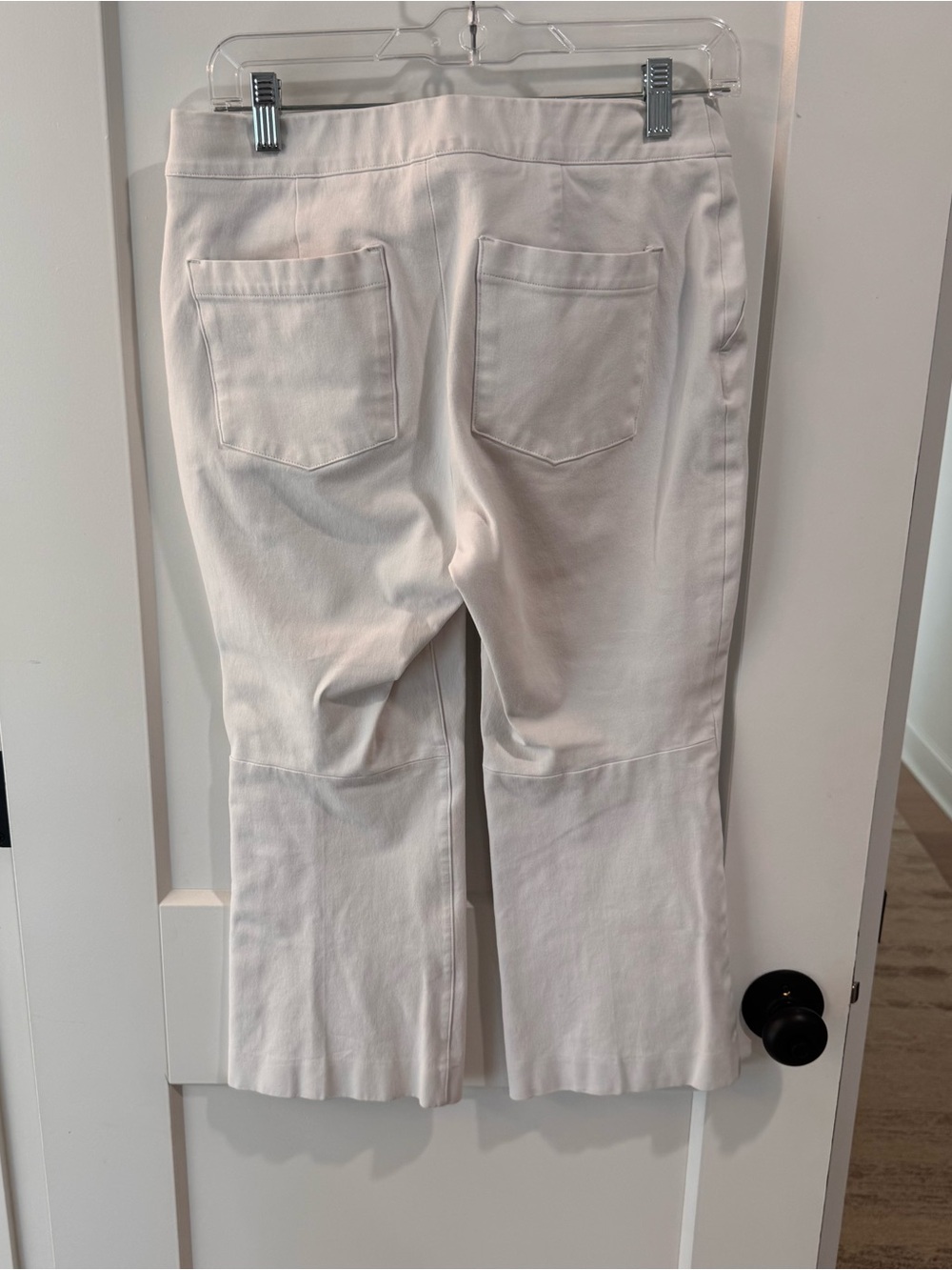 SPANX White Cropped Wide-Leg Jeans
